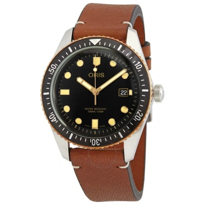 Oris Divers Sixty-five Automatic Black Dial Men's Watch 01 733 7720 4354-07 5 21 45 In Black / Bronze / Brown