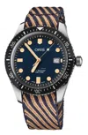 Oris Divers Sixty-five Automatic Blue Dial Fabric Strap Men's Watch 01 733 7720 4035-07 5 21 13 In Blue