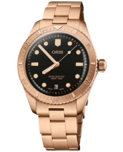 Pre-owned Oris Divers Sixty-five Date Men's Watch 01 733 7771 3154-07 8 19 15