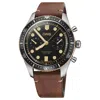 Oris Men's Divers Black Dial Watch In Brown