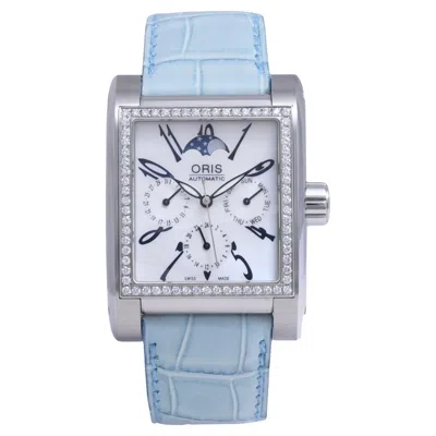 Pre-owned Oris New  Automatic Rectangular Miles Complication Moonphase Diamond Watch In Multi