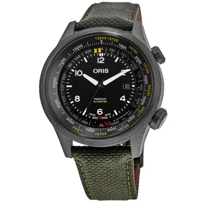 Oris Propilot Altimeter Black Dial Textile Strap Men's Watch 01 793 7775 8734-set