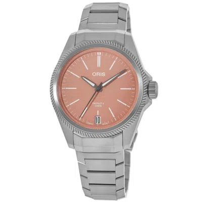 Oris Propilot X Calibre 400 Coral Dial Steel Men's Watch 01 400 7778 7158-07 7 20 01tlc In Silver