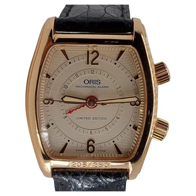 Pre-owned Oris Reveil Limited Edition Mechanical Alarm 18kt Gold, New With Box & Papers In Multi