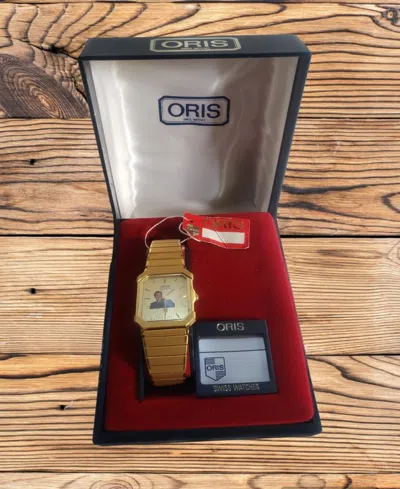 Pre-owned Oris Swatch Watch Mens Stanliss Steel Saddam Hussin Unique Rate Vintage