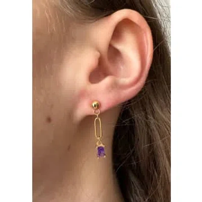 Orisit Violet Isis Earrings In Purple
