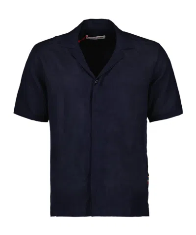 Orlebar Brown A Short Sleeved Shirt In Black