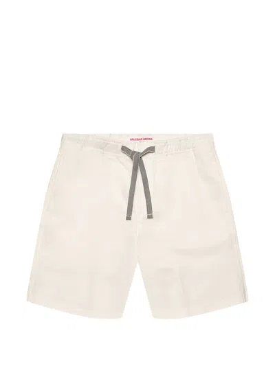 Orlebar Brown Meakin French Cotton-terry Drawstring Shorts In White