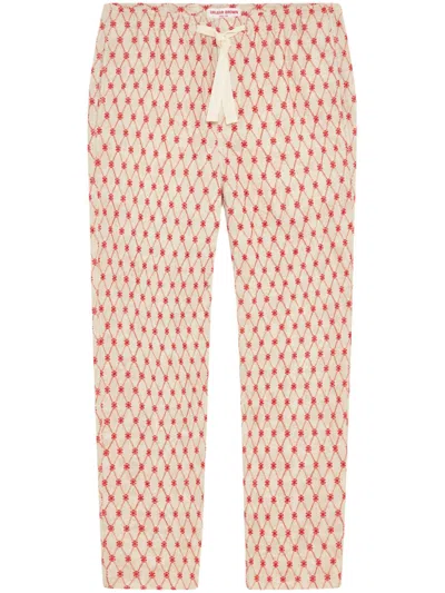 Orlebar Brown Alex Lattice Trousers In Nude