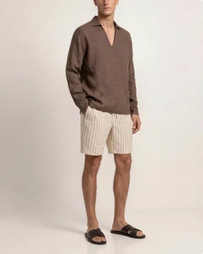 Orlebar Brown Alex Relaxed Fit Linen Shorts In Neutral
