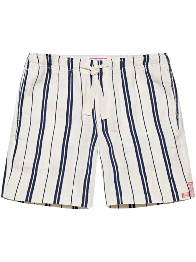 Orlebar Brown Alex Ribbon Striped Shorts In Blue