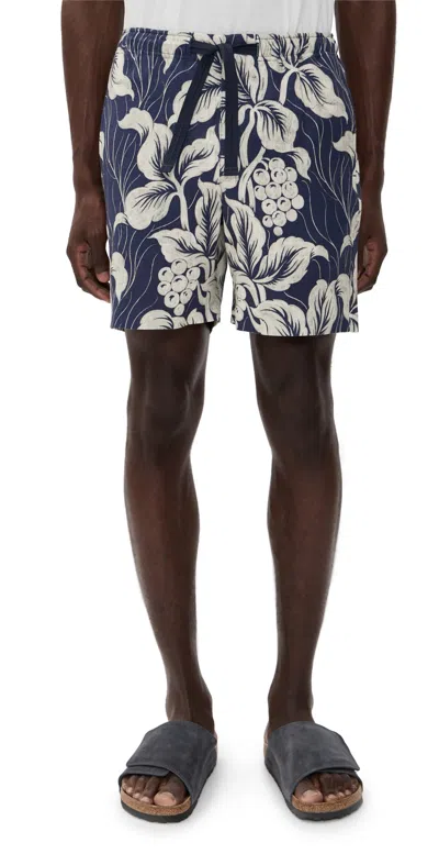 Orlebar Brown Bulldog Petralis Straight-leg Mid-length Printed Recycled Swim Shorts In Black