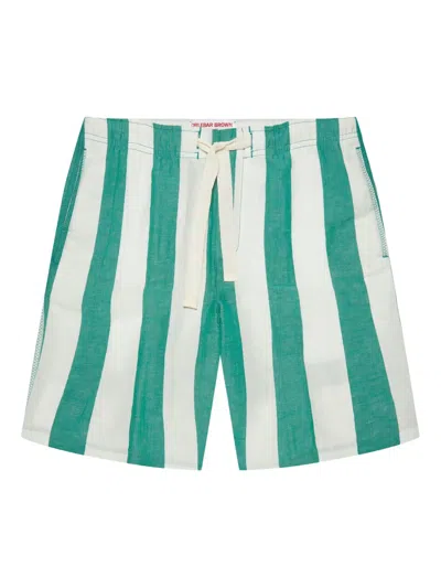 Orlebar Brown Alex Striped Shorts In Green