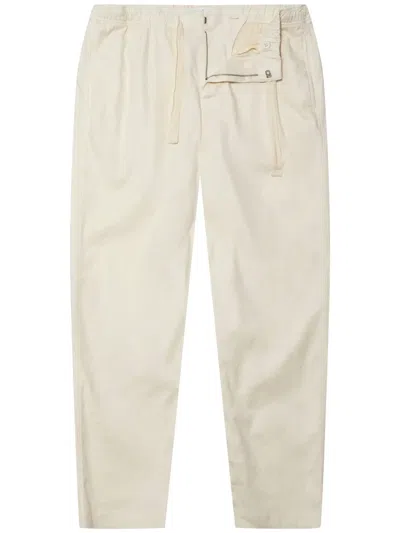 Orlebar Brown Alex Tapered Stretch Linen And Lyocell-blend Drawstring Trousers In Neutrals