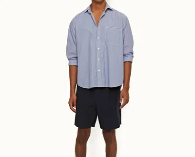 Orlebar Brown Aston Pleated Shorts In Night Iris