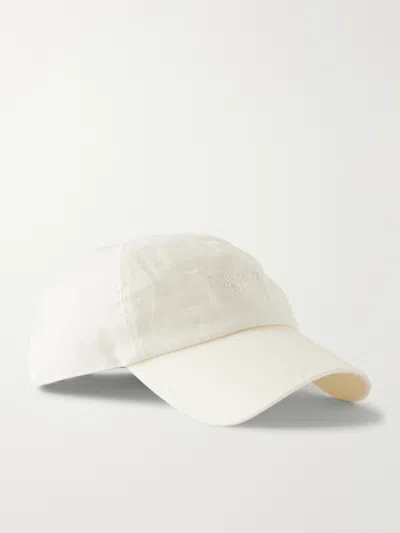 Orlebar Brown Barney Logo-embroidered Linen Baseball Cap In Neutral