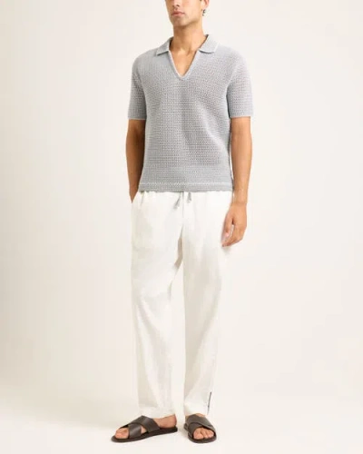 Orlebar Brown Batten Crochet Polo Shirt In Multi