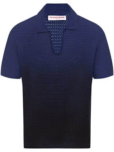 Orlebar Brown Batten Polo Shirt In Blau