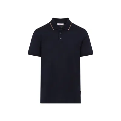 Orlebar Brown Black Polo Design T-shirt In Cotton-lyocell Blend