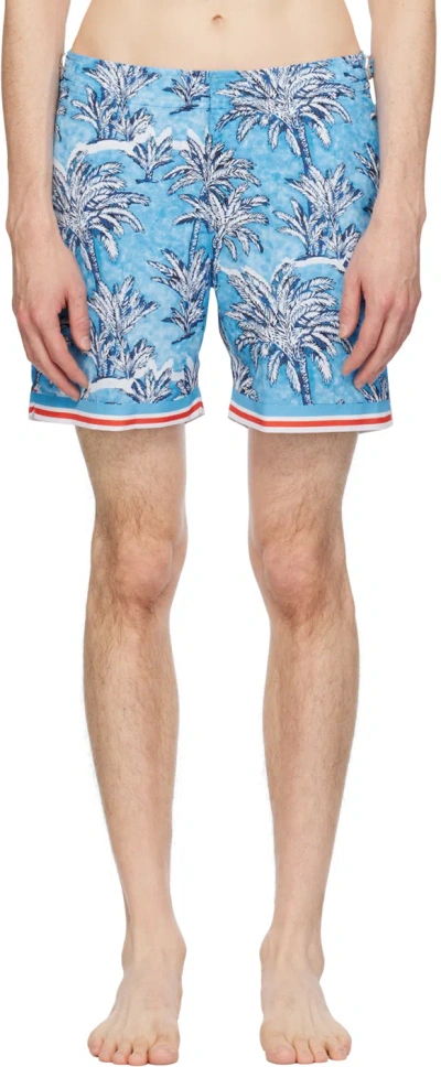 Orlebar Brown Blue Bulldog Swim Shorts In Bright Wish Blue