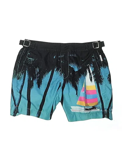 Pre-owned Orlebar Brown Kids' Board Shorts In Teal