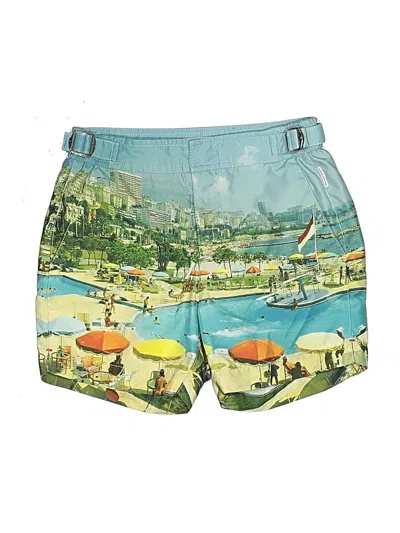 Pre-owned Orlebar Brown Kids' Board Shorts In Teal