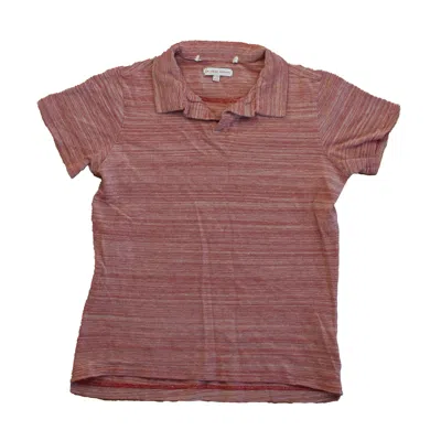 Orlebar Brown Kids' Boys Red Polo Shirt In Brown