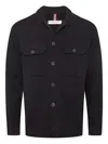 Orlebar Brown Brigg Buttoned Shirt Jacket In Black