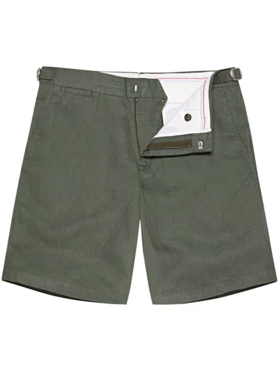 Orlebar Brown Buckle-strap Detailing Shorts In Green