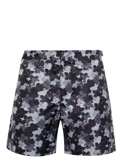 Orlebar Brown Bulldog Blossom Swim Shorts In Grey