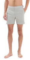 Orlebar Brown Bulldog Classic Stripe Swim Shorts 6 Khaki In Khaki