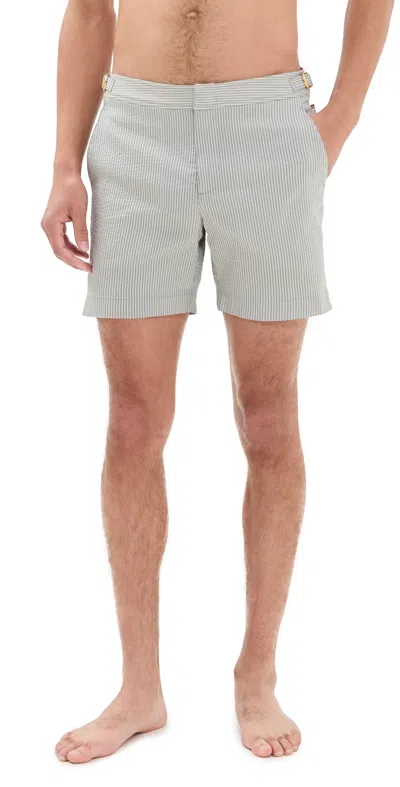 Orlebar Brown Bulldog Classic Stripe Swim Shorts 6 Khaki