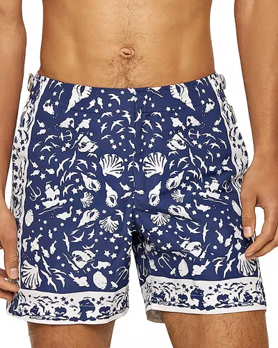 Orlebar Brown Bulldog Cowry 6 Swim Trunks In River Blue