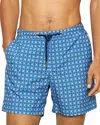 Orlebar Brown Bulldog Dahlia Drawstring 6 Swim Trunks In River Blue
