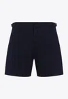 Orlebar Brown Bulldog Bonded-seams Swim Shorts In Navy