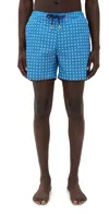 Orlebar Brown Bulldog Dahlia Drawstring 6 Swim Trunks In River Blue