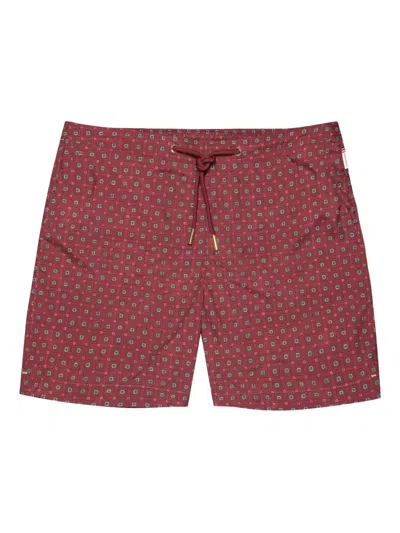 Orlebar Brown Bulldog Drawcord Swim Shorts In Burgundy