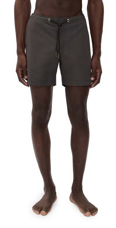 Orlebar Brown Bulldog Drawcord Swim Trunks Morel Brown In Gray