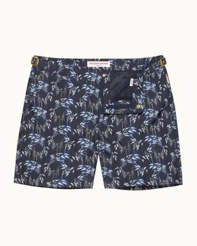 Orlebar Brown Bulldog Exclusive-print Mid-length Swim Shorts In Night Iris