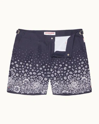 Orlebar Brown Bulldog Exclusive-print Mid-length Swim Shorts In Night Iris