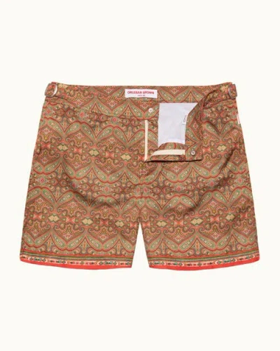 Orlebar Brown Bulldog Exclusive-print Swim Shorts In Vermillion
