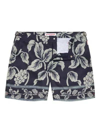 Orlebar Brown Bulldog Floral-print Swim Shorts In Blue