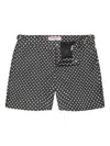 Orlebar Brown Bulldog Geometric-pattern Swim Shorts In Black