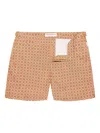 Orlebar Brown Bulldog Geometric-pattern Swim Shorts In Yellow