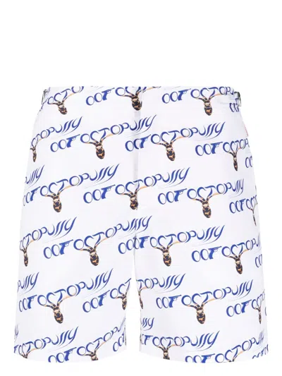 Orlebar Brown Bulldog James Bond Swim Shorts In White