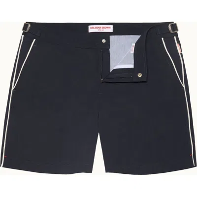 Orlebar Brown Bulldog Mid-length Swim Shorts In Night Iris