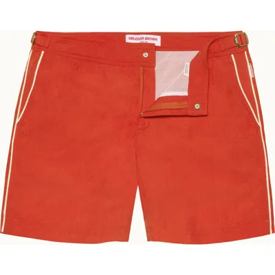 Orlebar Brown Bulldog Mid-length Swim Shorts In Summer Red