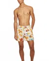 Orlebar Brown Bulldog Oshibana Swim Shorts In White Sand In Multi