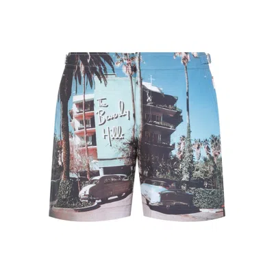 Orlebar Brown Bulldog Photographic Beverly Hills-print Swim Shorts In Multicolour