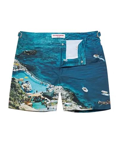 Orlebar Brown Bulldog Photographic Swim Shorts In Blue